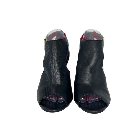 CHARLES JOURDAN Paris Black Petunia Peep Toe‎ D’orsay Sandal Sz 9 - Picture 2 of 7